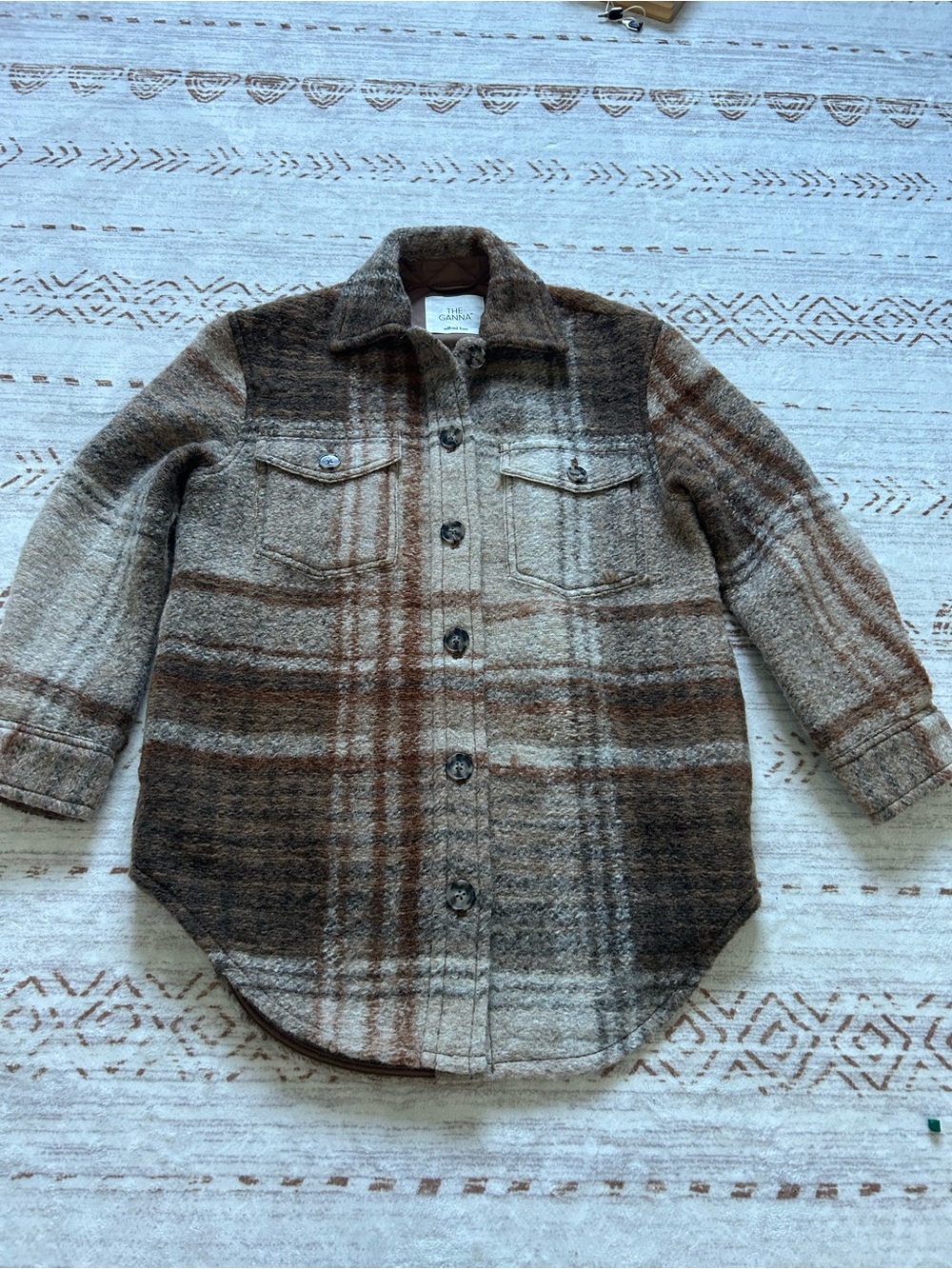 Wilfred Brown Plaid Button-Front Shacket